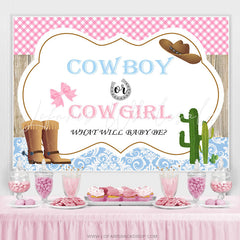 Lofaris Cowboy Or Cowgirl What Will Be Baby Shower Backdrop