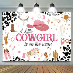 Lofaris Cowgirl Is On The Way Sweet Baby Shower Backdrop