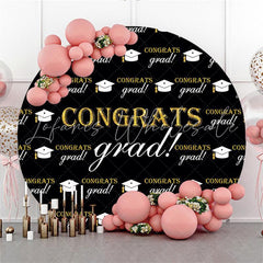 Lofaris Custom Circle Congrats Grad Party Backdrop Decoration