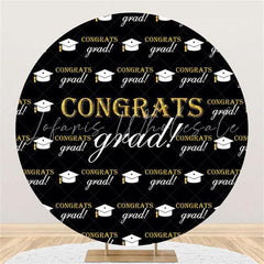 Lofaris Custom Circle Congrats Grad Party Backdrop Decoration