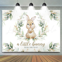 Lofaris Cute Bunny Is On The Way Baby Shower Backdrop