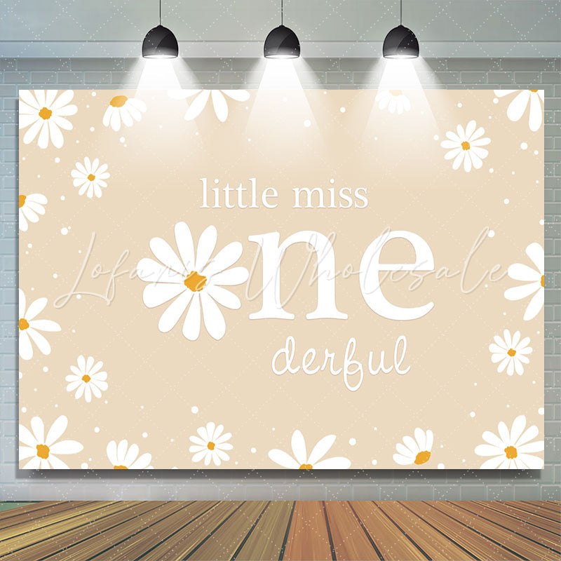 Lofaris Daisy Floral Little Miss 1st Birthday Backdrop