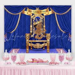 Lofaris Deep Blue Little Prince Baby Shower Backdrop For Boy