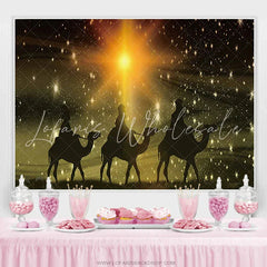 Lofaris Desert Camel Starlight Holy Baby Shower Banner