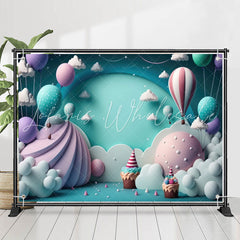 Lofaris Dessert Land Hot Air Balloon Cloud Birthday Backdrop