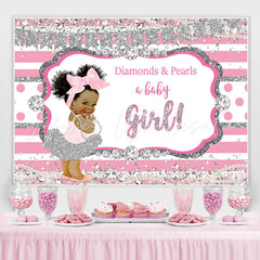 Lofaris Diamonds And Pearls A Baby Girl Shower Backdrop