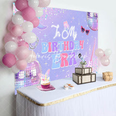 Lofaris Disco Dance Ball Sparkling Guitar Birthday Backdrop