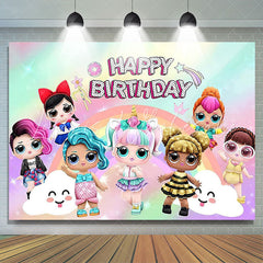 Lofaris Doll Toy Girls Happy Birthday Party Photography Backdrop