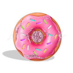 Donut Theme Birthday Baby Shower Party Round Backdrop Cover Plinth Cylinder Pedestal Cover