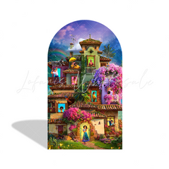 Encanto Mirabel Isabella Happy Birthday Party Arch Backdrop Wall Cloth Cover