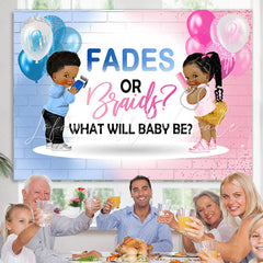 Lofaris Fades Or Braid Balloon Gender Reveal Baby Shower Backdrop