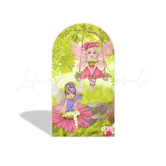 Fairy Theme Birthday Party Arch Backdrop Wall Cloth Cover