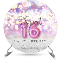 Lofaris Fantasy Light Bokeh Sweet 16 Round Birthday Backdrop