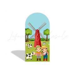 Farm arch Birthday Party Arch Backdrop Wall Cloth Cover