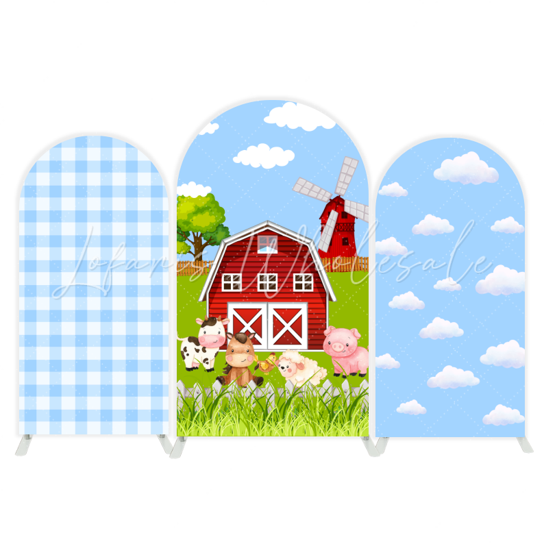 Farm arch Birthday Party Arch Backdrop Wall Cloth Cover