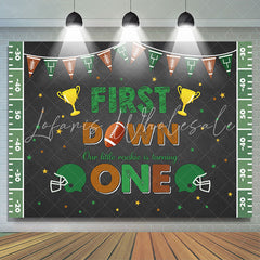 Lofaris First Down Rookie Sports Boys 1st Birthday Backdrop