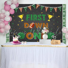 Lofaris First Down Rookie Sports Boys 1st Birthday Backdrop