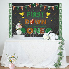 Lofaris First Down Rookie Sports Boys 1st Birthday Backdrop