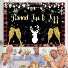 Lofaris Flannel Fun and Figg Lights Glitter Glass Backdrop