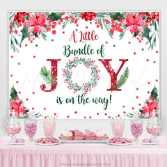 Lofaris Floral Bundle Of Joy Is On The Way Baby Shower Backdrop