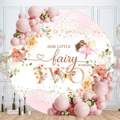 Lofaris Floral Fairy Round 2nd Birthday Backdrop For Girls