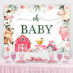 Lofaris Floral Farm Cowboy Themed Baby Shower Backdrop