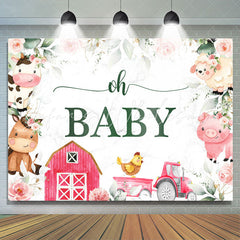 Lofaris Floral Farm Cowboy Themed Baby Shower Backdrop