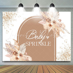 Lofaris Floral Glitter Sprinkle Boho Baby Shower Backdrop