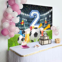 Lofaris Football Field Stands Lawn 2nd Birthday Backdrop