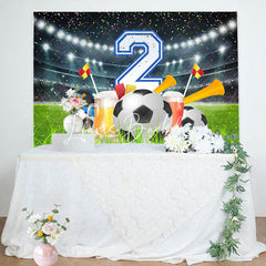 Lofaris Football Field Stands Lawn 2nd Birthday Backdrop