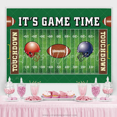 Lofaris Football Field Theme Baby Shower Decor Backdrop