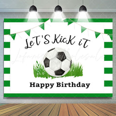 Lofaris Football Lets Kick It Photoshoot Backdrop for Birthday