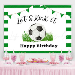 Lofaris Football Lets Kick It Photoshoot Backdrop for Birthday