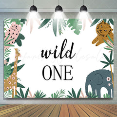 Lofaris Forest Jungle Lovely Animals Wild One Birthday Backdrop