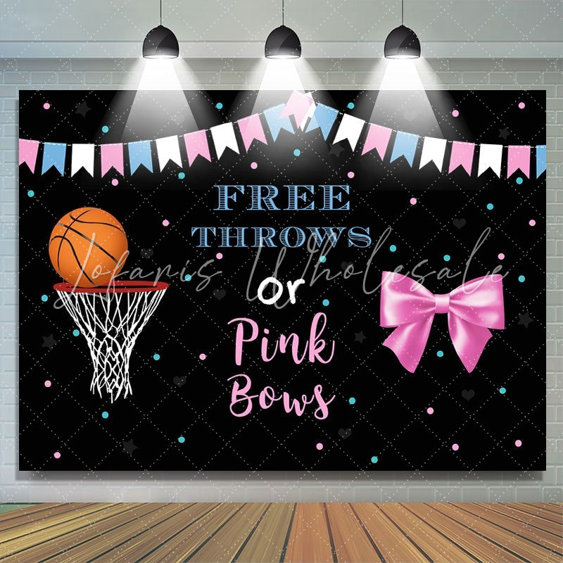 Lofaris Throws and Pink Bows Baby Shower Party Backdrop