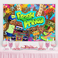 Lofaris Fresh Prince Graffiti Wall Baby Shower Backdrop For Boy