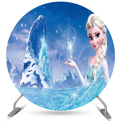 Lofaris Frozen Cartoon Pretty Princess Themed Round Backdrop