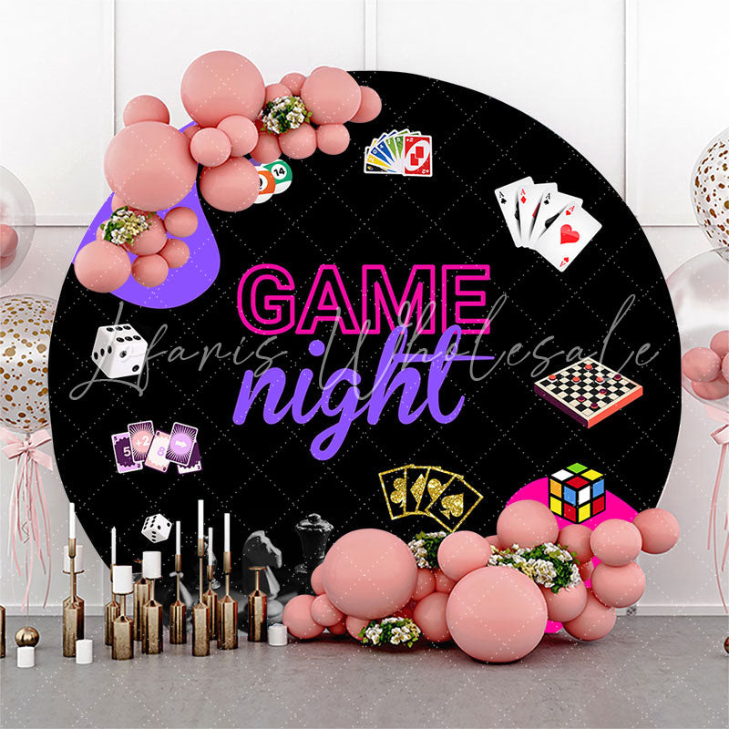 Lofaris Game Night Cards Uno Round Happy Birthday Backdrop