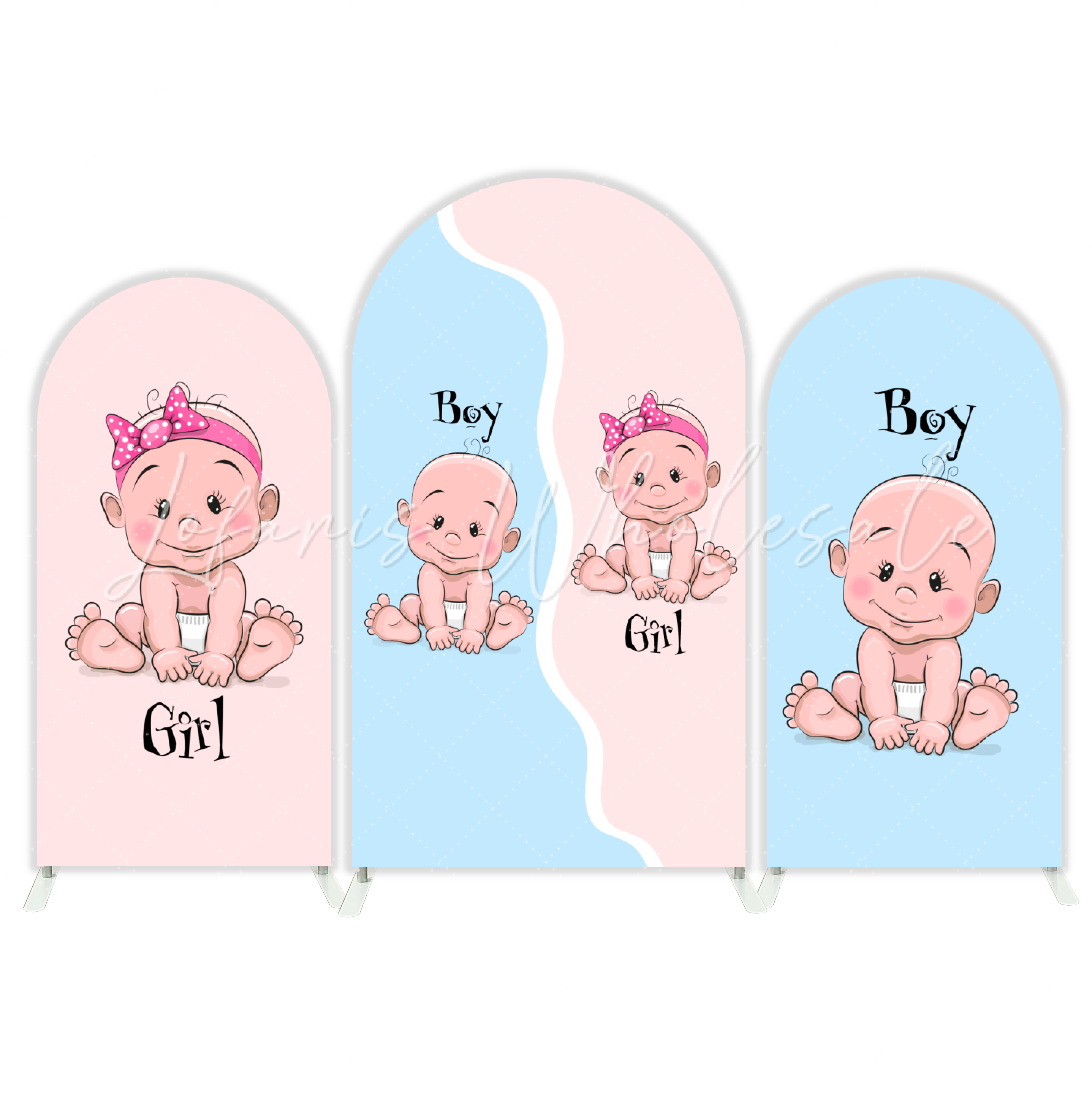 Gender Reveal Party Arch Backdrop Wall Cloth Cover