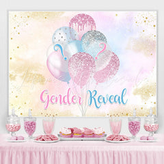 Lofaris Gender Reveal Balloons Glitter Backdrop for Baby Shower