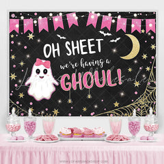 Lofaris Ghoul Cute Spooky Pink Gold Girl Baby Shower Party Backdrop