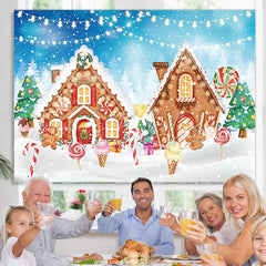 Lofaris Gingerbread House Candyland Xmas Baby Shower Banner