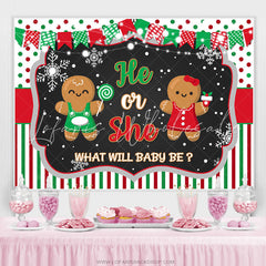 Lofaris Gingerbread Man Winter Christmas Baby Shower Backdrop