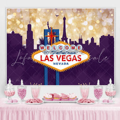 Lofaris Glitter And Bokeh Dark Buildings Birthday Backdrop