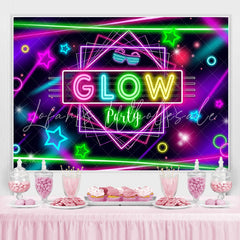 Lofaris Glitter Glow Party And Abstract Lines Birthday Backdrop