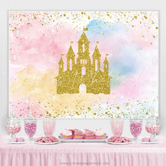 Lofaris Glitter Magic Sky World With Castle Cute Backdrop