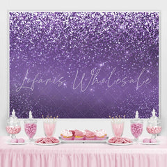 Lofaris Glitter Purple Bokeh Birthday Baby Shower Backdrop