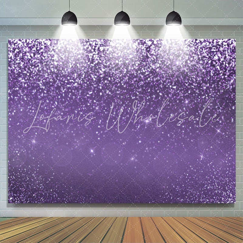 Lofaris Glitter Purple Bokeh Birthday Baby Shower Backdrop