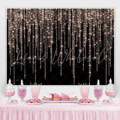 Lofaris Glitter Rose Gold Golden Black Birthday Background