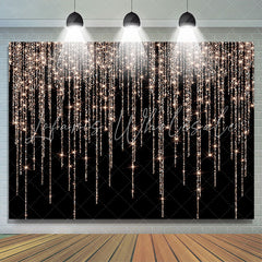 Lofaris Glitter Rose Gold Golden Black Birthday Background